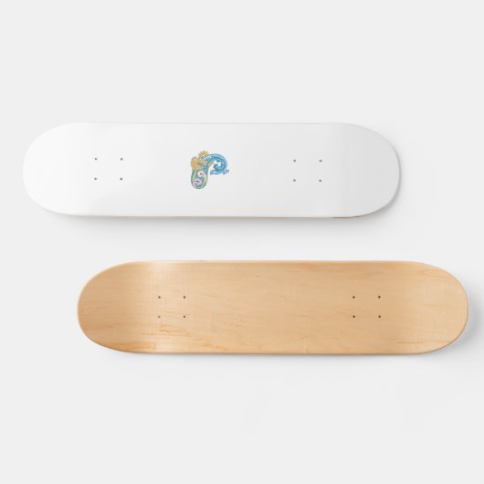 Dot, Sherpa Blue, Golden Sand Design Persoonlijk Skateboard (Horizontaal)