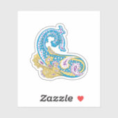 Dot, Sherpa Blue, Golden Sand Design Sticker (Vel)