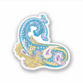 Dot, Sherpa Blue, Golden Sand Design Sticker (Voorkant)