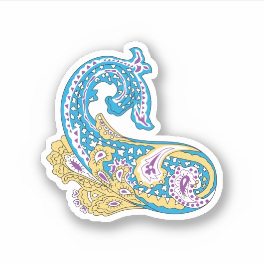 Dot, Sherpa Blue, Golden Sand Design Sticker (Voorkant)