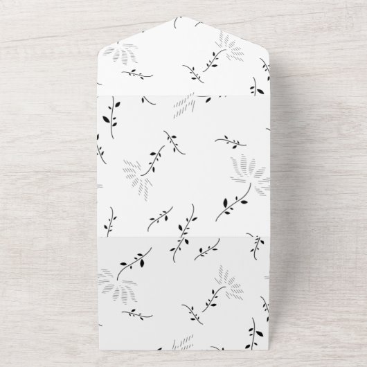 Dot, sneeuwverschuiving all in one uitnodiging (Buitenkant)