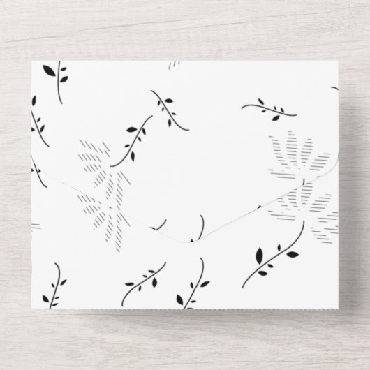 Dot, sneeuwverschuiving all in one uitnodiging (Achterkant)