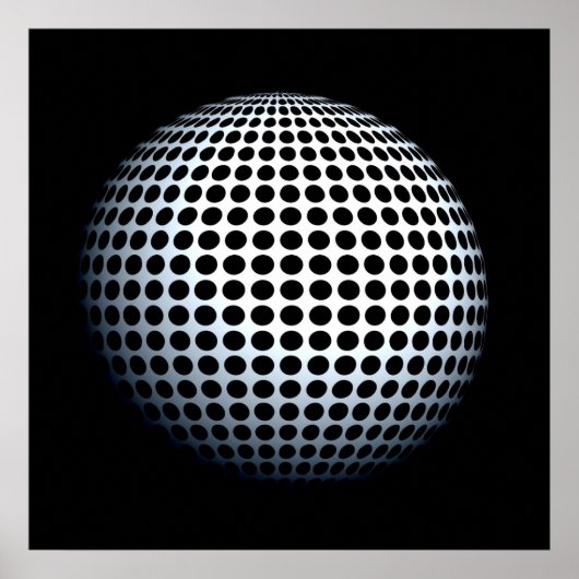 Dot Sphere op Art Poster (Voorkant)