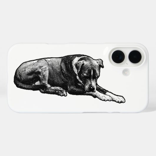 Dot-Texture Dog Case (Achterkant (horizontaal))