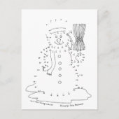 Dot to Dot Snowman Briefkaart (Voorkant)