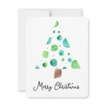 Dot Tree Christmas Flat Kaart