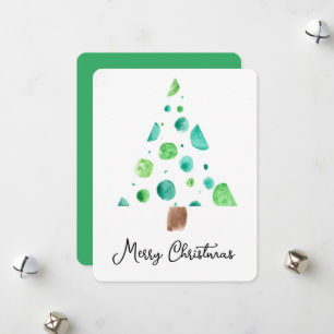 Dot Tree Christmas Flat Kaart