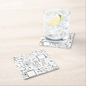 Dot, Vampire Grey Paper Coaster Kartonnen Onderzetters (Insitu)