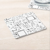 Dot, Vampire Grey Paper Coaster Kartonnen Onderzetters (Schuin)