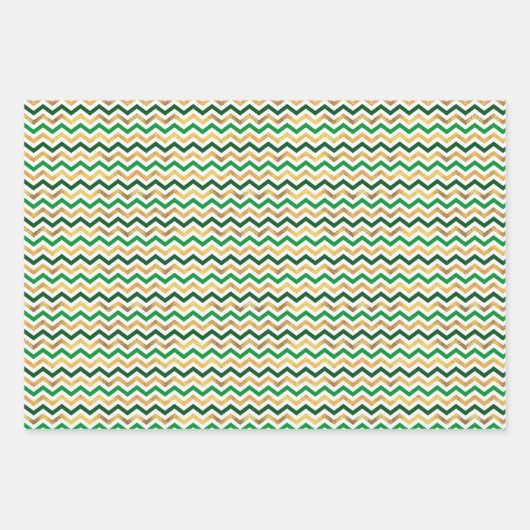 Dot Waves Gestreepte St. Patrick's Day Inpakpapier Vel (Voorkant 2)