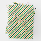 Dot Waves Gestreepte St. Patrick's Day Inpakpapier Vel (In situ)
