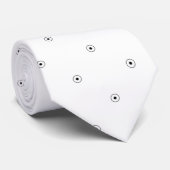 Dot, witte rook stropdas (Opgerold)