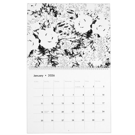 Dot, zwarte Koe Kalender (Jan 2026)