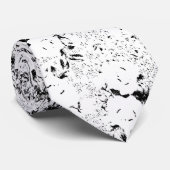 Dot, zwarte Koe Stropdas (Opgerold)