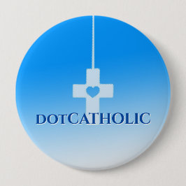 dotCATHOLIC Knop Blauw 4-inch Style Nr. #350717 Ronde Button 4,0 Cm
