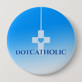 dotCATHOLIC Knop Blauw 4-inch Style Nr. #350717 Ronde Button 4,0 Cm