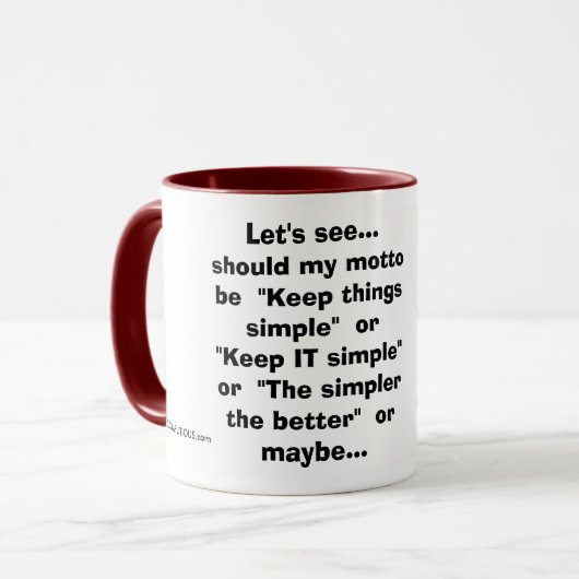 DotComplicated(TM) - ze maakt dingen ingewikkeld! Mok (Voorkant links)