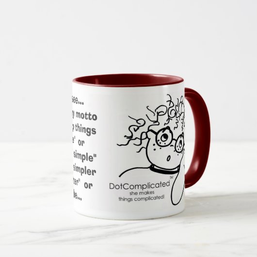 DotComplicated(TM) - ze maakt dingen ingewikkeld! Mok (Voorkant rechts)
