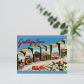 Dothan AL Retro Wenskaart Briefkaart (Staand voorkant)