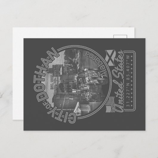 DOTHAN ALABAMA - DOTHAN CITY DOWNTOWN BRIEFKAART (Voorkant / Achterkant)