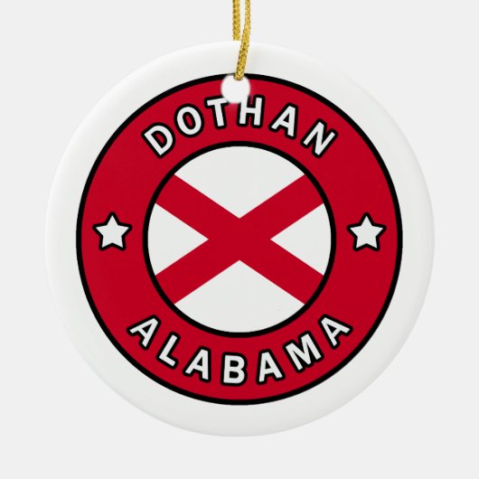 Dothan Alabama Keramisch Ornament (Voorkant)