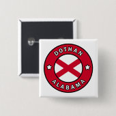 Dothan Alabama Vierkante Button 5,1 Cm (Voorkant /achterkant)