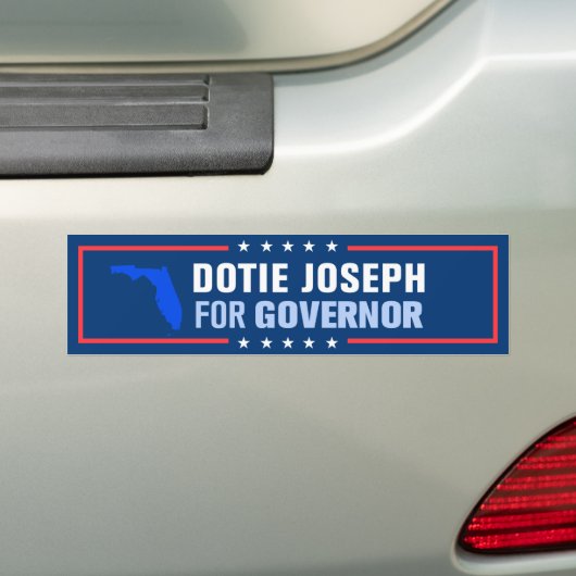 Dotie Joseph voor gouverneur van Florida Bumpersticker (Op auto)