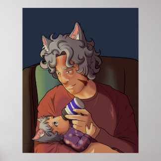 Doting Father Time-Poster Poster