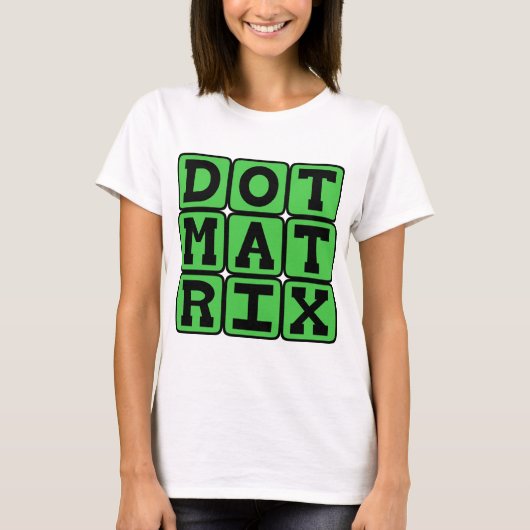 Dotmatrix, patroonarray t-shirt (Voorkant)