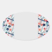 Dots and Stripes 22 Ovale Sticker (Voorkant)