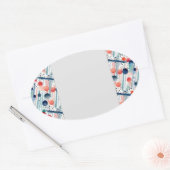 Dots and Stripes 22 Ovale Sticker (Envelop)