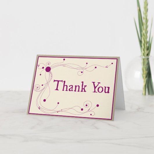 Dots and Swirls - Thank You card Kaart (Voorkant)