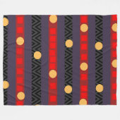 Dots Bands Chevron Paars Fleece Deken (Voorkant (Horizontaal))