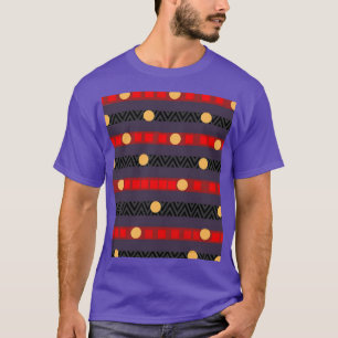 Dots Bands Chevron Sportswear Paars T-shirt