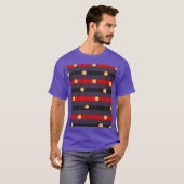 Dots Bands Chevron Sportswear Paars T-shirt (Voorkant volledig)