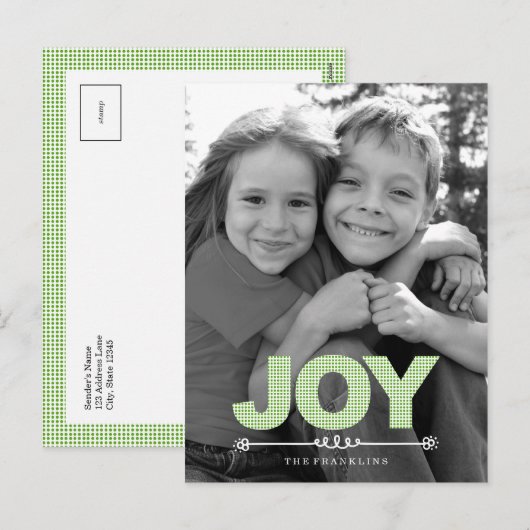 DOTS Holiday Photo Cards Postcard Feestdagenkaart (Voorkant / Achterkant)