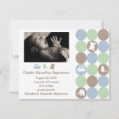 Dots N Shapes Geboorteaankondiging Aankondiging (Voorkant)