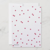 Dots Red Script Holiday Card Feestdagenkaart (Achterkant)