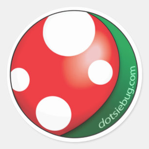 Dotsie Bug Logo tickers Ronde Sticker