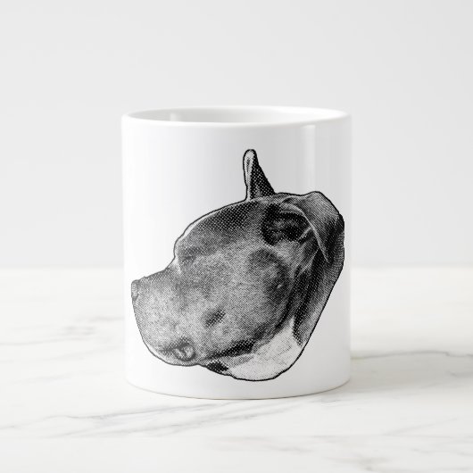 dotsterkte pitbull grote koffiekop (Voorkant)