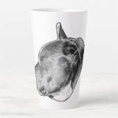 dotsterkte pitbull latte mok (Voorkant)