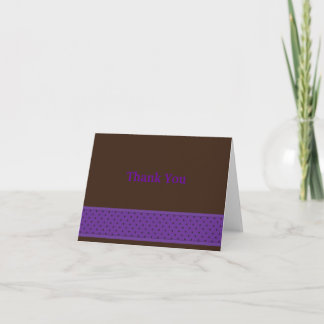 DotStrip Notecard-Violet/Bruin Bedankkaart