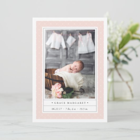 Dotted Blush | Aankondiging van een tweeledige geb (Staand voorkant)