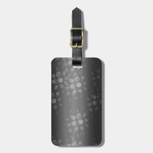 Dotted Bursts Pattern - Black, Grey, White Bagagelabel (Voorkant verticaal)