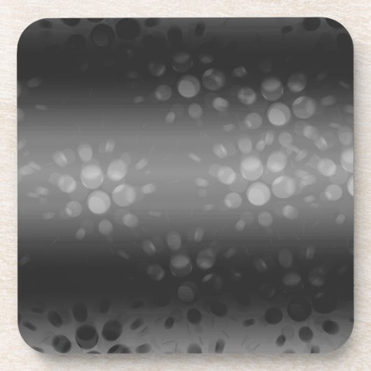 Dotted Bursts Pattern - Black, Grey, White Bier Onderzetter (Voorkant)