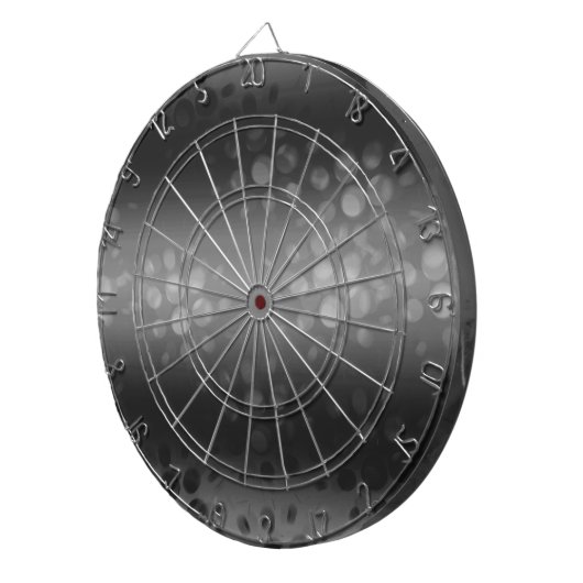 Dotted Bursts Pattern - Black, Grey, White Dartbord (Voorkant Rechts)