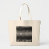 Dotted Bursts Pattern - Black, Grey, White Grote Tote Bag (Voorkant)