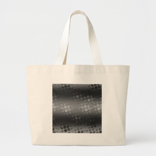 Dotted Bursts Pattern - Black, Grey, White Grote Tote Bag (Voorkant)