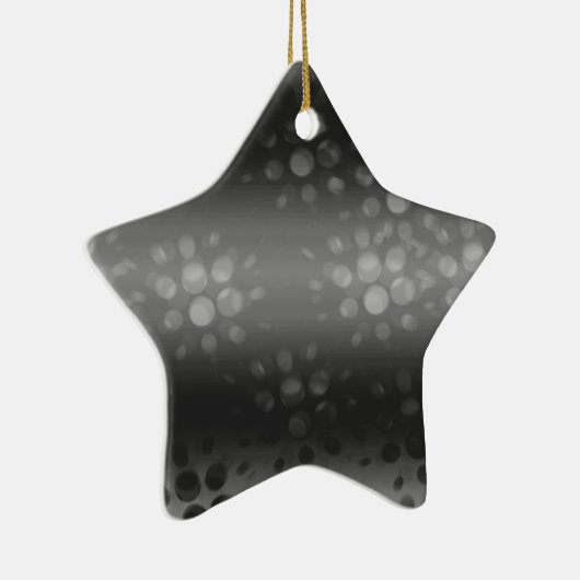 Dotted Bursts Pattern - Black, Grey, White Keramisch Ornament (Rechts)