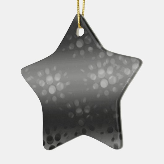 Dotted Bursts Pattern - Black, Grey, White Keramisch Ornament (Links)